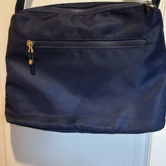 ETIDY BRAND NAVY BLUE NYLON CROSSBODY ADJUSTABLE STRAP ORANGE NYLON INTERIOR - Picture 5 of 7